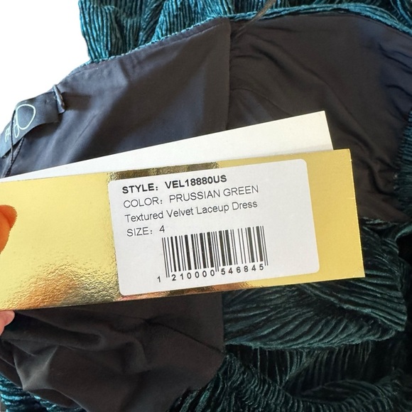 PATBO - NWT Textured Velvet Lace-Up Cut Out Maxi Dress Sz 4 - Picture 10 of 13